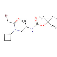1284246-06-5 tert-butyl N-[1-[(2-bromoacetyl)-cyclobutylamino]propan-2-yl]carbamate chemical structure