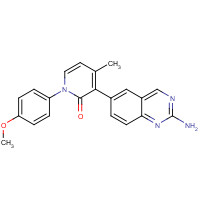 1003311-84-9 3-(2-aminoquinazolin-6-yl)-1-(4-methoxyphenyl)-4-methylpyridin-2-one chemical structure