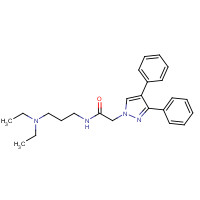 120982-59-4 N-[3-(diethylamino)propyl]-2-(3,4-diphenylpyrazol-1-yl)acetamide chemical structure