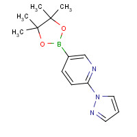 1218791-02-6 2-pyrazol-1-yl-5-(4,4,5,5-tetramethyl-1,3,2-dioxaborolan-2-yl)pyridine chemical structure