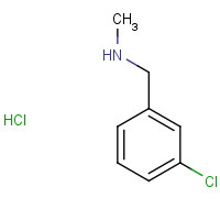 90389-46-1 1-(3-chlorophenyl)-N-methylmethanamine;hydrochloride chemical structure