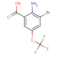874774-41-1 2-amino-3-bromo-5-(trifluoromethoxy)benzoic acid chemical structure