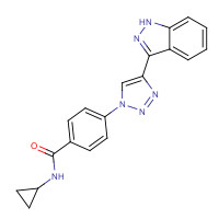 1383702-76-8 N-cyclopropyl-4-[4-(1H-indazol-3-yl)triazol-1-yl]benzamide chemical structure