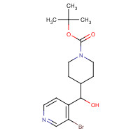 856932-61-1 tert-butyl 4-[(3-bromopyridin-4-yl)-hydroxymethyl]piperidine-1-carboxylate chemical structure