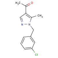 251925-22-1 1-[1-[(3-chlorophenyl)methyl]-5-methylpyrazol-4-yl]ethanone chemical structure