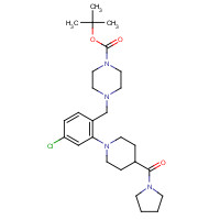 1460032-53-4 tert-butyl 4-[[4-chloro-2-[4-(pyrrolidine-1-carbonyl)piperidin-1-yl]phenyl]methyl]piperazine-1-carboxylate chemical structure