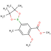 1052647-21-8 methyl 2-methoxy-4-methyl-5-(4,4,5,5-tetramethyl-1,3,2-dioxaborolan-2-yl)benzoate chemical structure