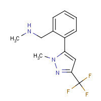 898598-62-4 N-methyl-1-[2-[2-methyl-5-(trifluoromethyl)pyrazol-3-yl]phenyl]methanamine chemical structure