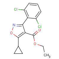 1020569-65-6 ethyl 5-cyclopropyl-3-(2,6-dichlorophenyl)-1,2-oxazole-4-carboxylate chemical structure