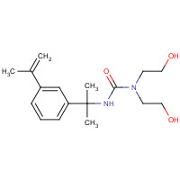 111256-33-8 1,1-bis(2-hydroxyethyl)-3-[2-(3-prop-1-en-2-ylphenyl)propan-2-yl]urea chemical structure