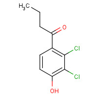 2350-46-1 1-(2,3-dichloro-4-hydroxyphenyl)butan-1-one chemical structure