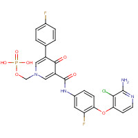 1174161-69-3 [3-[[4-(2-amino-3-chloropyridin-4-yl)oxy-3-fluorophenyl]carbamoyl]-5-(4-fluorophenyl)-4-oxopyridin-1-yl]methyl dihydrogen phosphate chemical structure