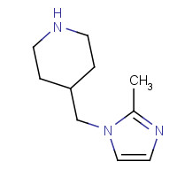 915923-29-4 4-[(2-methylimidazol-1-yl)methyl]piperidine chemical structure
