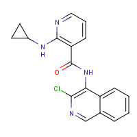342899-40-5 N-(3-chloroisoquinolin-4-yl)-2-(cyclopropylamino)pyridine-3-carboxamide chemical structure