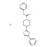 1205633-20-0 pyridin-3-yl 4-(4-phenyl-1,3-thiazol-2-yl)piperidine-1-carboxylate;hydrochloride chemical structure