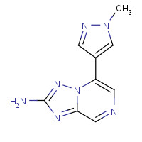 1454653-99-6 5-(1-methylpyrazol-4-yl)-[1,2,4]triazolo[1,5-a]pyrazin-2-amine chemical structure