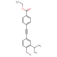 345965-95-9 ethyl 4-[2-[4-(bromomethyl)-3-propan-2-ylphenyl]ethynyl]benzoate chemical structure