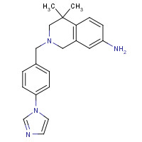 1395029-38-5 2-[(4-imidazol-1-ylphenyl)methyl]-4,4-dimethyl-1,3-dihydroisoquinolin-7-amine chemical structure