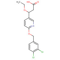 1202576-21-3 3-[6-[(3,4-dichlorophenyl)methoxy]pyridin-3-yl]-3-ethoxypropanoic acid chemical structure