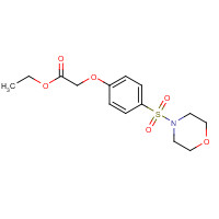664314-12-9 ethyl 2-(4-morpholin-4-ylsulfonylphenoxy)acetate chemical structure
