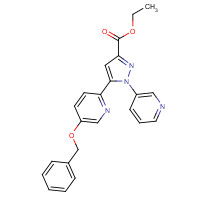 858598-15-9 ethyl 5-(5-phenylmethoxypyridin-2-yl)-1-pyridin-3-ylpyrazole-3-carboxylate chemical structure