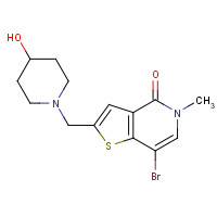 1610520-59-6 7-bromo-2-[(4-hydroxypiperidin-1-yl)methyl]-5-methylthieno[3,2-c]pyridin-4-one chemical structure