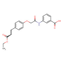 649774-05-0 3-[[2-[4-(3-ethoxy-3-oxoprop-1-enyl)phenoxy]acetyl]amino]benzoic acid chemical structure