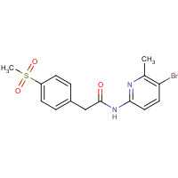 1426805-62-0 N-(5-bromo-6-methylpyridin-2-yl)-2-(4-methylsulfonylphenyl)acetamide chemical structure