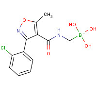 24006-21-1 [[3-(2-chlorophenyl)-5-methyl-1,2-oxazole-4-carbonyl]amino]methyl-trihydroxyboranuide chemical structure