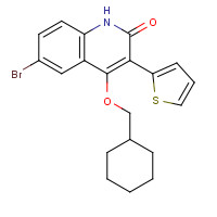 1263051-77-9 6-bromo-4-(cyclohexylmethoxy)-3-thiophen-2-yl-1H-quinolin-2-one chemical structure