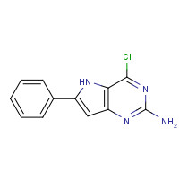 1253789-10-4 4-chloro-6-phenyl-5H-pyrrolo[3,2-d]pyrimidin-2-amine chemical structure