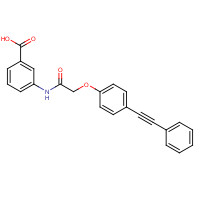 649773-77-3 3-[[2-[4-(2-phenylethynyl)phenoxy]acetyl]amino]benzoic acid chemical structure
