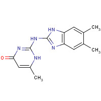 42389-41-3 2-[(5,6-dimethyl-1H-benzimidazol-2-yl)amino]-6-methyl-1H-pyrimidin-4-one chemical structure