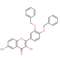 1187016-46-1 6-amino-2-[3,4-bis(phenylmethoxy)phenyl]-3-hydroxychromen-4-one chemical structure