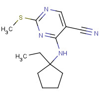 1403865-58-6 4-[(1-ethylcyclopentyl)amino]-2-methylsulfanylpyrimidine-5-carbonitrile chemical structure