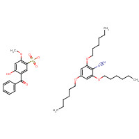 220476-38-0 5-benzoyl-4-hydroxy-2-methoxybenzenesulfonate;2,4,6-trihexoxybenzenediazonium chemical structure