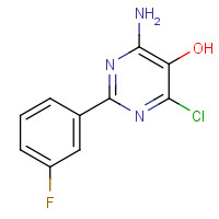 1303588-04-6 4-amino-6-chloro-2-(3-fluorophenyl)pyrimidin-5-ol chemical structure