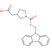868523-86-8 2-[1-(9H-fluoren-9-ylmethoxycarbonyl)pyrrolidin-3-yl]acetic acid chemical structure