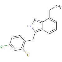 1402892-02-7 3-[(4-chloro-2-fluorophenyl)methyl]-7-ethyl-2H-indazole chemical structure