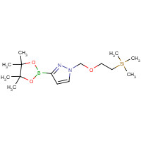 1146162-54-0 trimethyl-[2-[[3-(4,4,5,5-tetramethyl-1,3,2-dioxaborolan-2-yl)pyrazol-1-yl]methoxy]ethyl]silane chemical structure