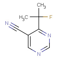 1427195-26-3 4-(2-fluoropropan-2-yl)pyrimidine-5-carbonitrile chemical structure