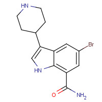 860625-19-0 5-bromo-3-piperidin-4-yl-1H-indole-7-carboxamide chemical structure