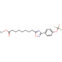680216-05-1 methyl 8-[3-[4-(trifluoromethoxy)phenyl]-1,2,4-oxadiazol-5-yl]octanoate chemical structure