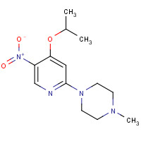 1462950-95-3 1-methyl-4-(5-nitro-4-propan-2-yloxypyridin-2-yl)piperazine chemical structure