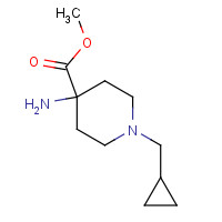 939761-36-1 methyl 4-amino-1-(cyclopropylmethyl)piperidine-4-carboxylate chemical structure