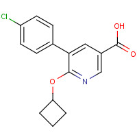 1364678-51-2 5-(4-chlorophenyl)-6-cyclobutyloxypyridine-3-carboxylic acid chemical structure