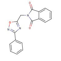 219611-74-2 2-[(3-phenyl-1,2,4-oxadiazol-5-yl)methyl]isoindole-1,3-dione chemical structure