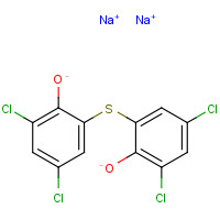 6385-58-6 disodium;2,4-dichloro-6-(3,5-dichloro-2-oxidophenyl)sulfanylphenolate chemical structure