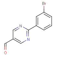 1086393-72-7 2-(3-bromophenyl)pyrimidine-5-carbaldehyde chemical structure