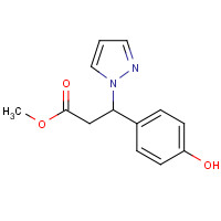 865233-90-5 methyl 3-(4-hydroxyphenyl)-3-pyrazol-1-ylpropanoate chemical structure